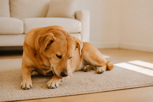 Dog licking their paw — causes and solutions for dog paw licking anxiety and boredom